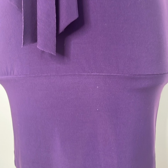 Demore Stylish Purple Plum Ruffle Halter Dress. Medium - Picture 3 of 10